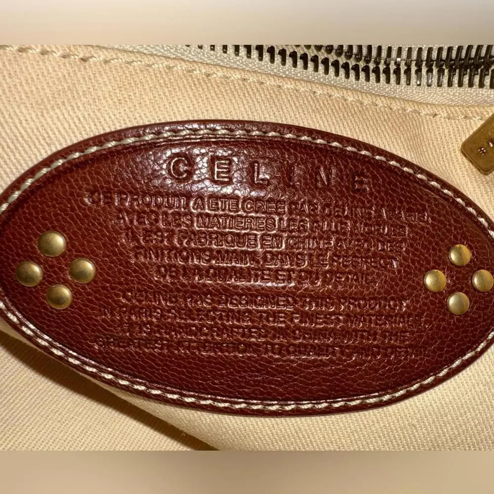 EUC Celine Red and Brown Tote Bag - Picture 6 of 9